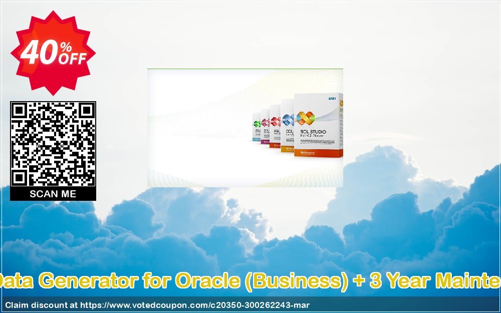 EMS Data Generator for Oracle, Business + 3 Year Maintenance Coupon, discount Coupon code EMS Data Generator for Oracle (Business) + 3 Year Maintenance. Promotion: EMS Data Generator for Oracle (Business) + 3 Year Maintenance Exclusive offer 