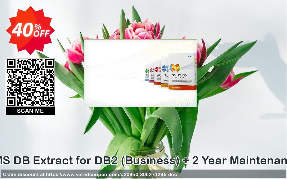 EMS DB Extract for DB2, Business + 2 Year Maintenance Coupon, discount Coupon code EMS DB Extract for DB2 (Business) + 2 Year Maintenance. Promotion: EMS DB Extract for DB2 (Business) + 2 Year Maintenance Exclusive offer 