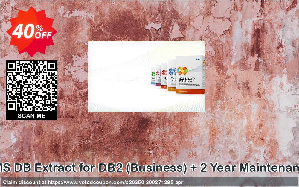 EMS DB Extract for DB2, Business + 2 Year Maintenance Coupon, discount Coupon code EMS DB Extract for DB2 (Business) + 2 Year Maintenance. Promotion: EMS DB Extract for DB2 (Business) + 2 Year Maintenance Exclusive offer 