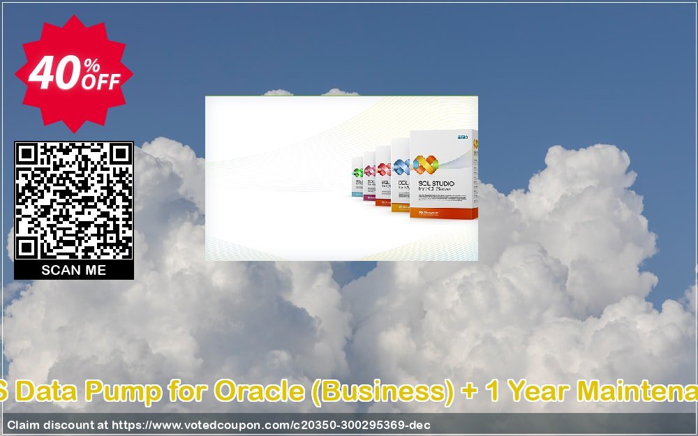 EMS Data Pump for Oracle, Business + Yearly Maintenance Coupon, discount Coupon code EMS Data Pump for Oracle (Business) + 1 Year Maintenance. Promotion: EMS Data Pump for Oracle (Business) + 1 Year Maintenance Exclusive offer 