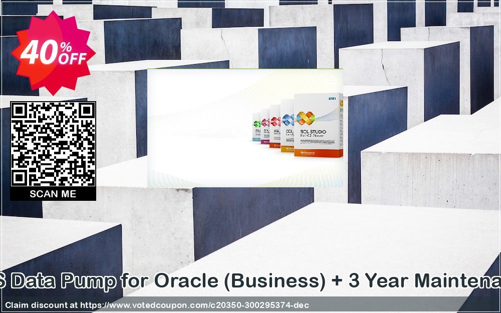 EMS Data Pump for Oracle, Business + 3 Year Maintenance Coupon, discount Coupon code EMS Data Pump for Oracle (Business) + 3 Year Maintenance. Promotion: EMS Data Pump for Oracle (Business) + 3 Year Maintenance Exclusive offer 