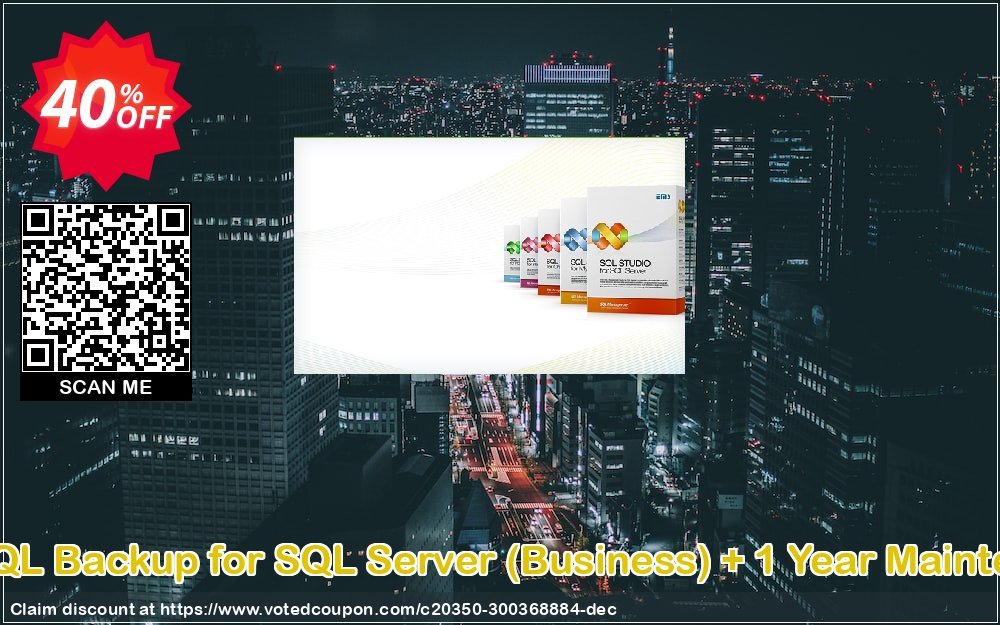 EMS SQL Backup for SQL Server, Business + Yearly Maintenance Coupon, discount Coupon code EMS SQL Backup for SQL Server (Business) + 1 Year Maintenance. Promotion: EMS SQL Backup for SQL Server (Business) + 1 Year Maintenance Exclusive offer 