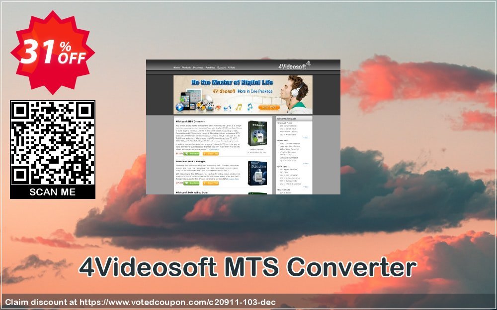 4Videosoft MTS Converter Coupon, discount 4Videosoft coupon (20911). Promotion: 
