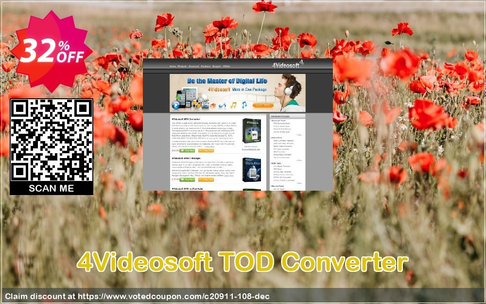 4Videosoft TOD Converter Coupon, discount 4Videosoft coupon (20911). Promotion: 