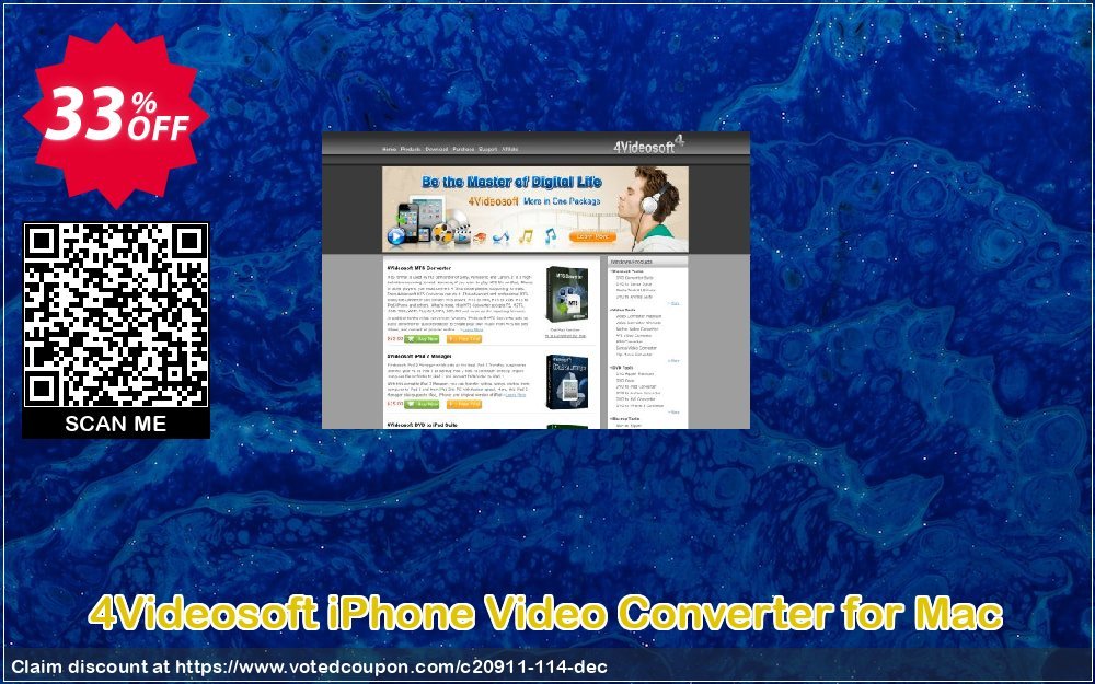 4Videosoft iPhone Video Converter for MAC Coupon, discount 4Videosoft coupon (20911). Promotion: 