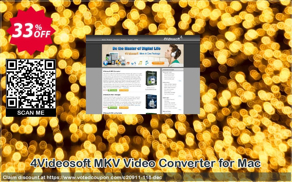 4Videosoft MKV Video Converter for MAC Coupon, discount 4Videosoft coupon (20911). Promotion: 