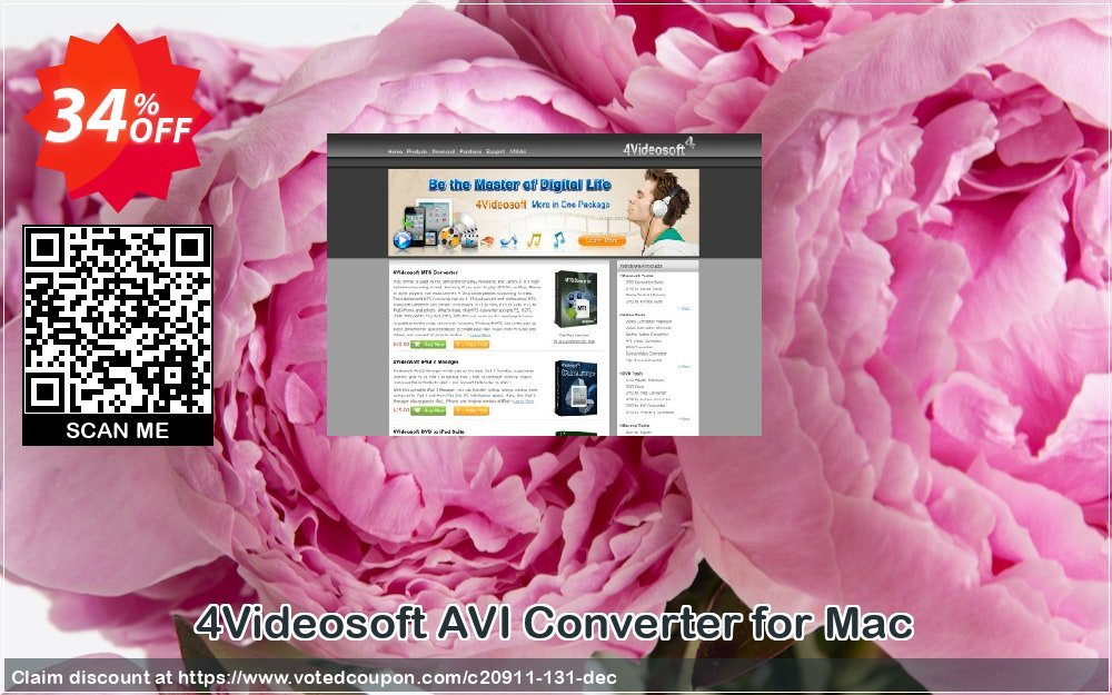 4Videosoft AVI Converter for MAC Coupon, discount 4Videosoft coupon (20911). Promotion: 