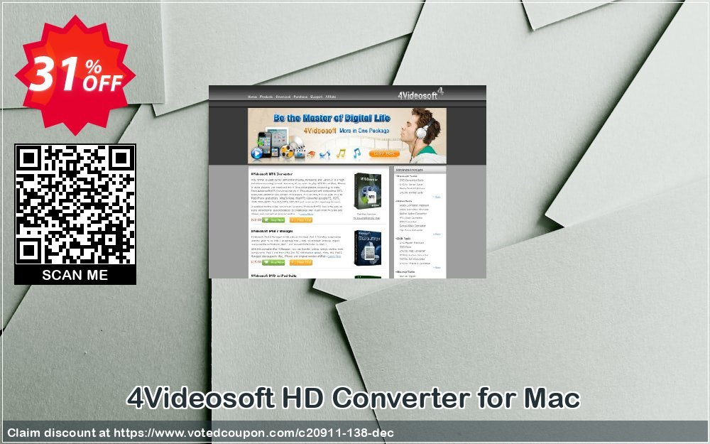 4Videosoft HD Converter for MAC Coupon, discount 4Videosoft coupon (20911). Promotion: 