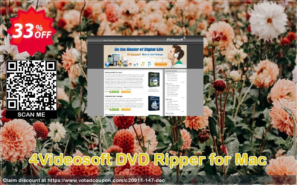4Videosoft DVD Ripper for MAC Coupon, discount 4Videosoft coupon (20911). Promotion: 