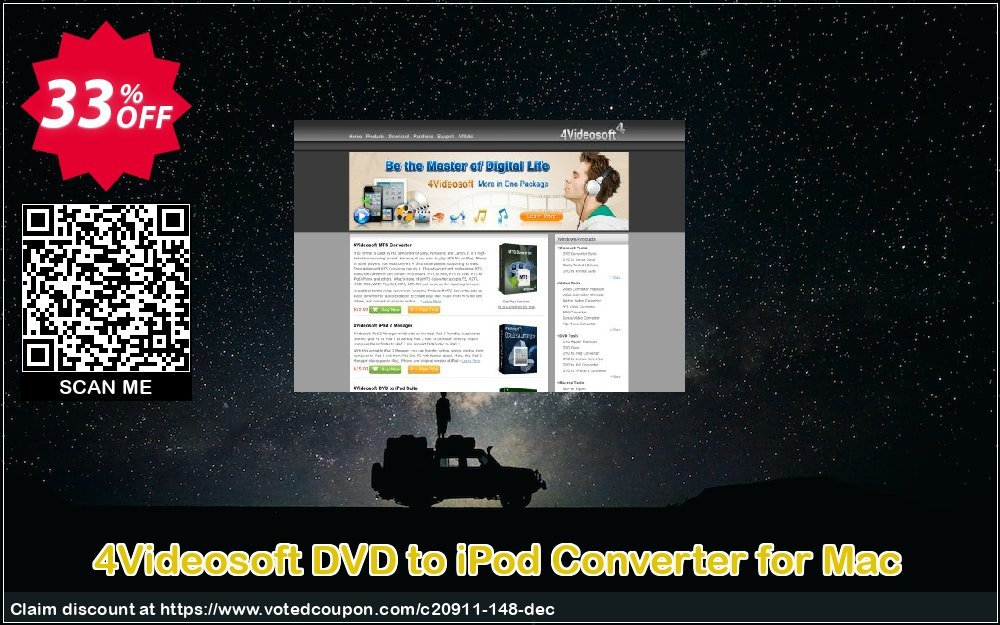 4Videosoft DVD to iPod Converter for MAC Coupon, discount 4Videosoft coupon (20911). Promotion: 