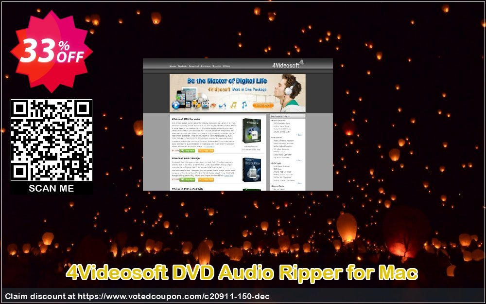 4Videosoft DVD Audio Ripper for MAC Coupon, discount 4Videosoft coupon (20911). Promotion: 