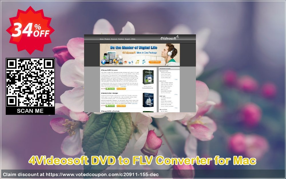 4Videosoft DVD to FLV Converter for MAC Coupon, discount 4Videosoft coupon (20911). Promotion: 
