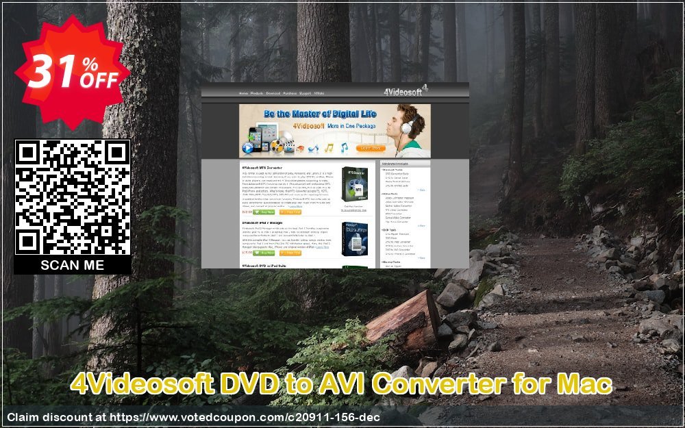 4Videosoft DVD to AVI Converter for MAC Coupon, discount 4Videosoft coupon (20911). Promotion: 