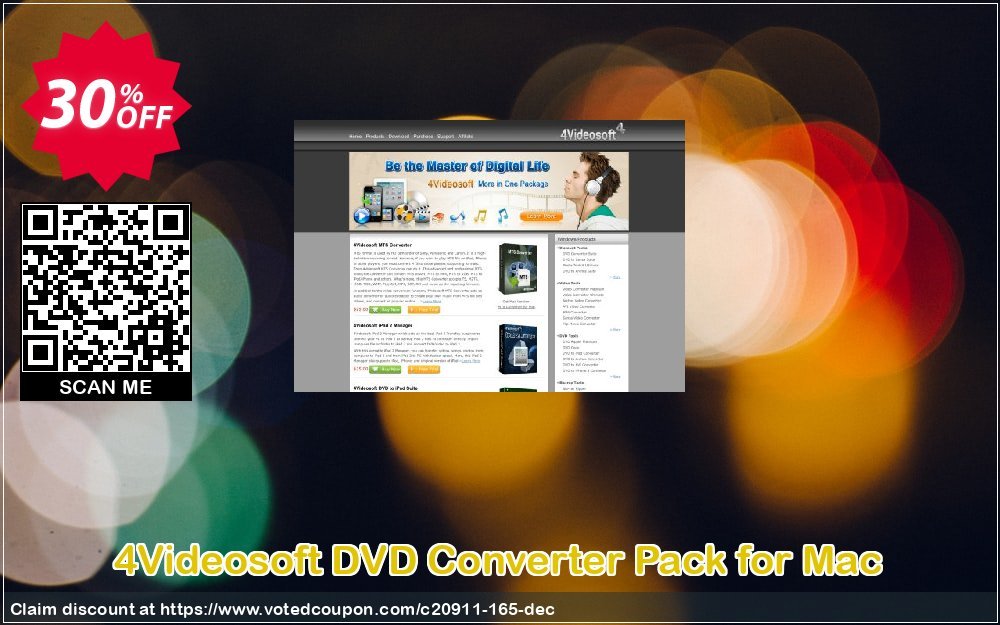 4Videosoft DVD Converter Pack for MAC Coupon, discount 4Videosoft coupon (20911). Promotion: 