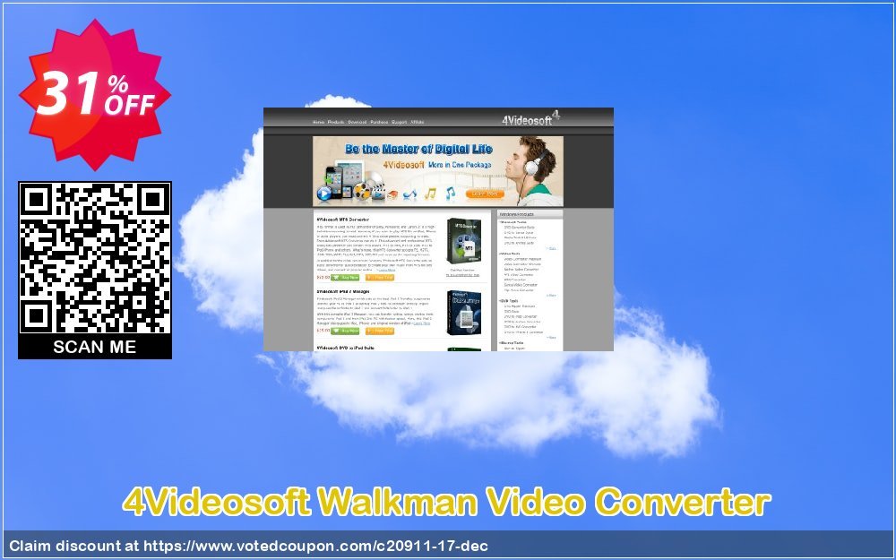 4Videosoft Walkman Video Converter Coupon, discount 4Videosoft coupon (20911). Promotion: 