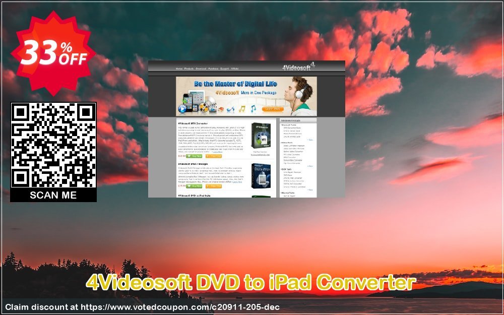 4Videosoft DVD to iPad Converter Coupon, discount 4Videosoft coupon (20911). Promotion: 
