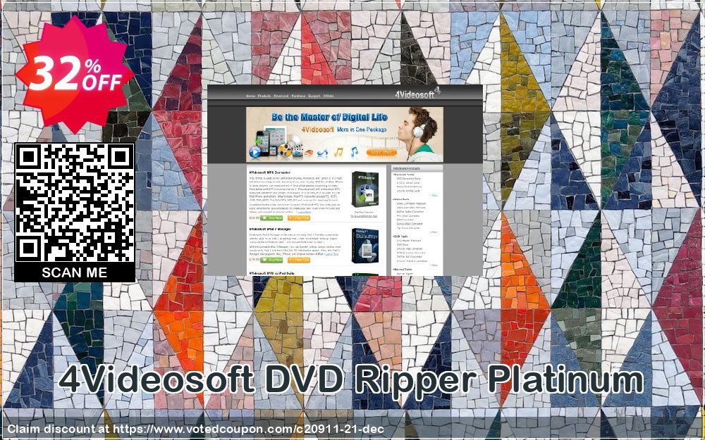 4Videosoft DVD Ripper Platinum Coupon, discount 4Videosoft coupon (20911). Promotion: 