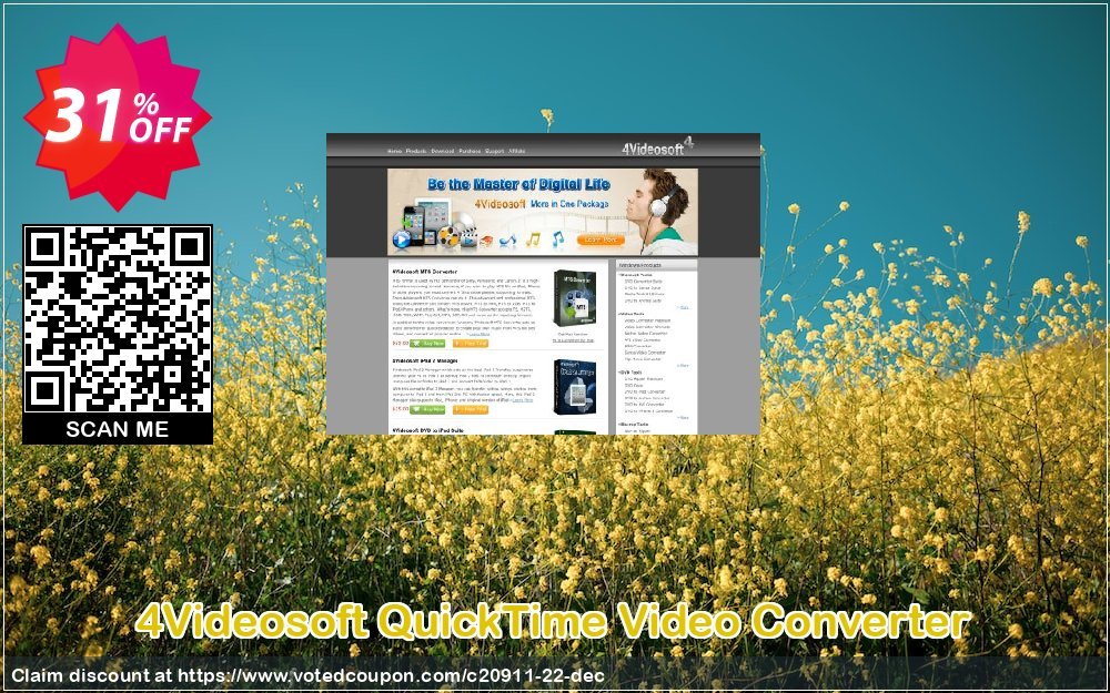 4Videosoft QuickTime Video Converter Coupon, discount 4Videosoft coupon (20911). Promotion: 