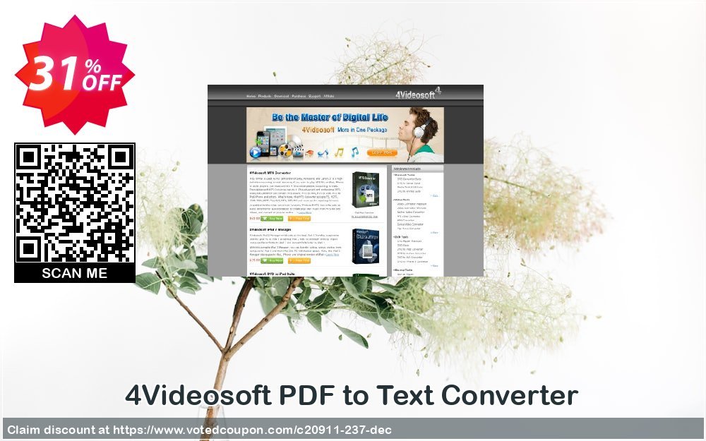 4Videosoft PDF to Text Converter Coupon, discount 4Videosoft coupon (20911). Promotion: 