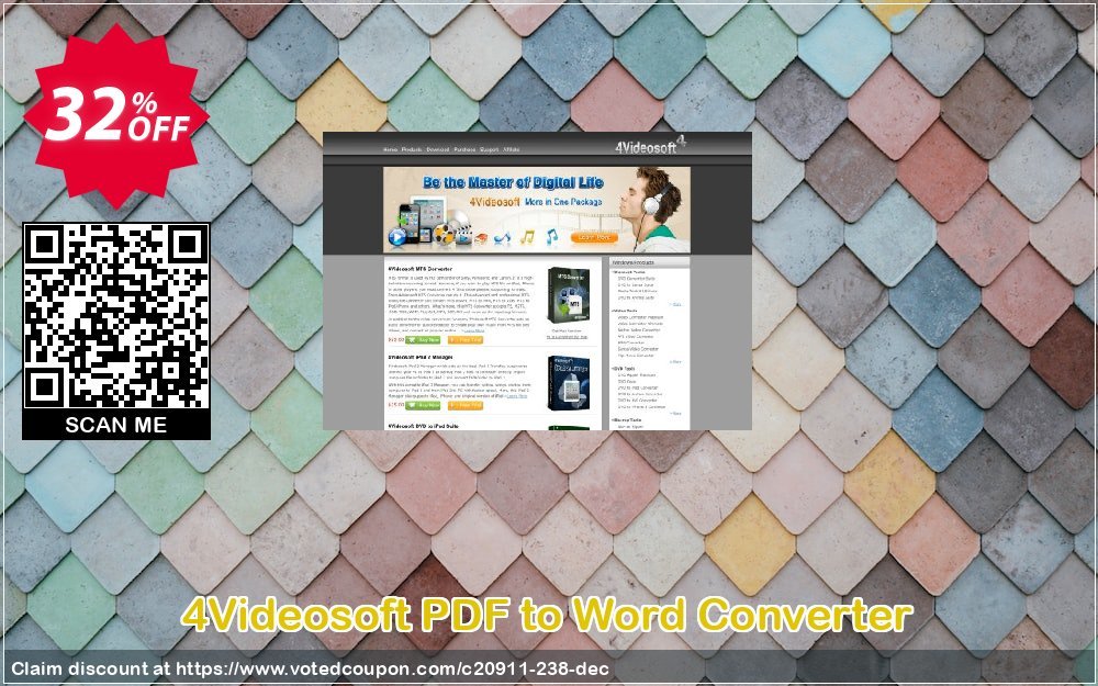 4Videosoft PDF to Word Converter Coupon, discount 4Videosoft coupon (20911). Promotion: 