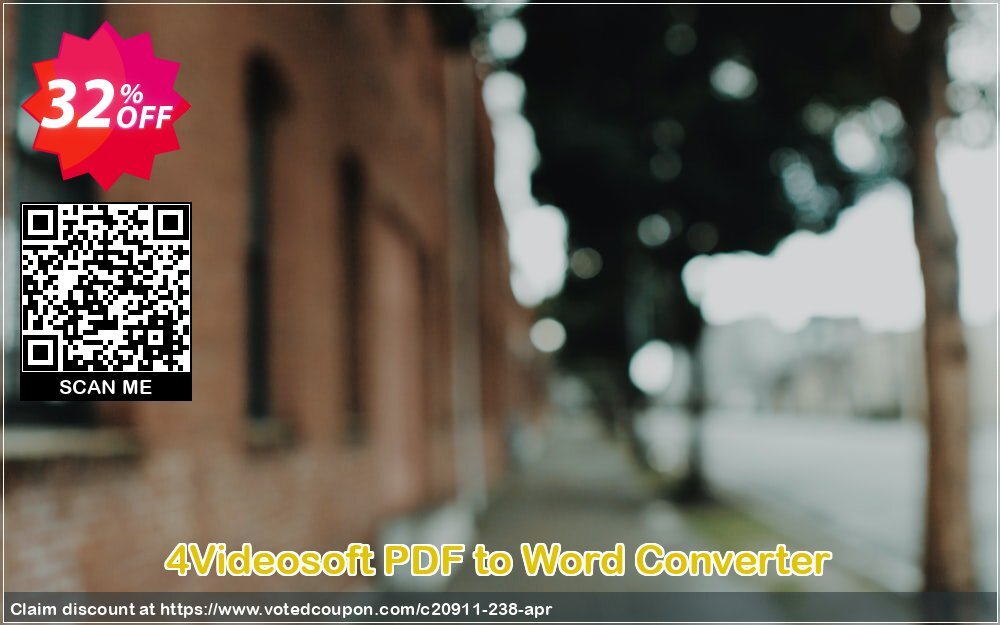 4Videosoft PDF to Word Converter Coupon, discount 4Videosoft coupon (20911). Promotion: 