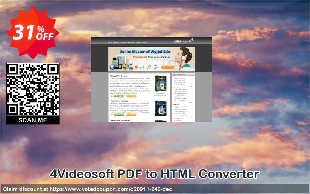4Videosoft PDF to HTML Converter Coupon, discount 4Videosoft coupon (20911). Promotion: 