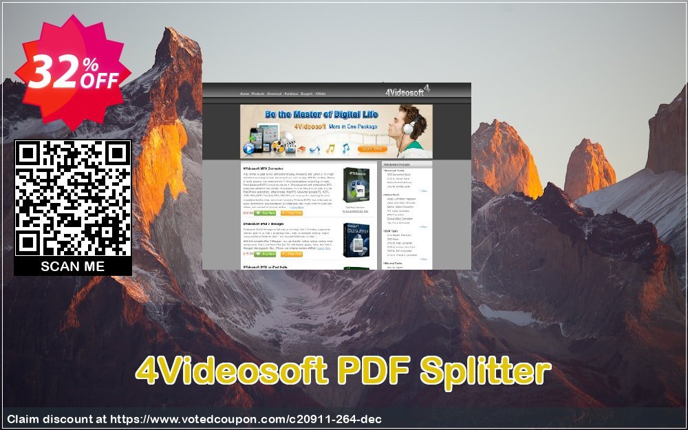 4Videosoft PDF Splitter Coupon, discount 4Videosoft coupon (20911). Promotion: 