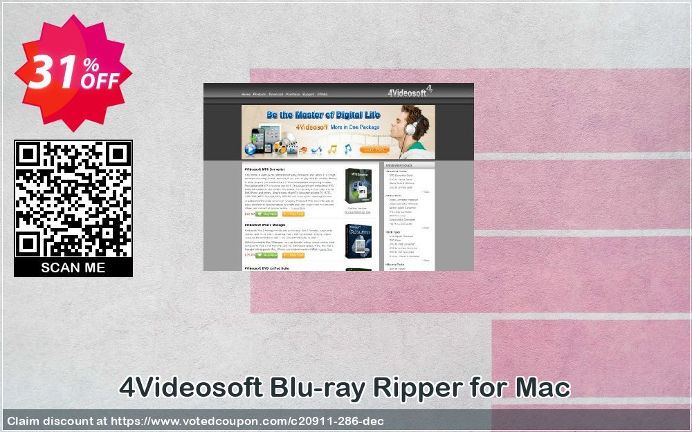 4Videosoft Blu-ray Ripper for MAC Coupon, discount 4Videosoft coupon (20911). Promotion: 
