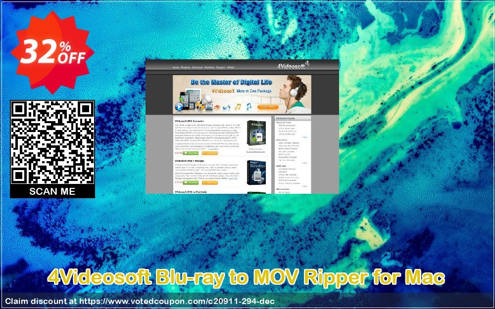4Videosoft Blu-ray to MOV Ripper for MAC Coupon, discount 4Videosoft coupon (20911). Promotion: 
