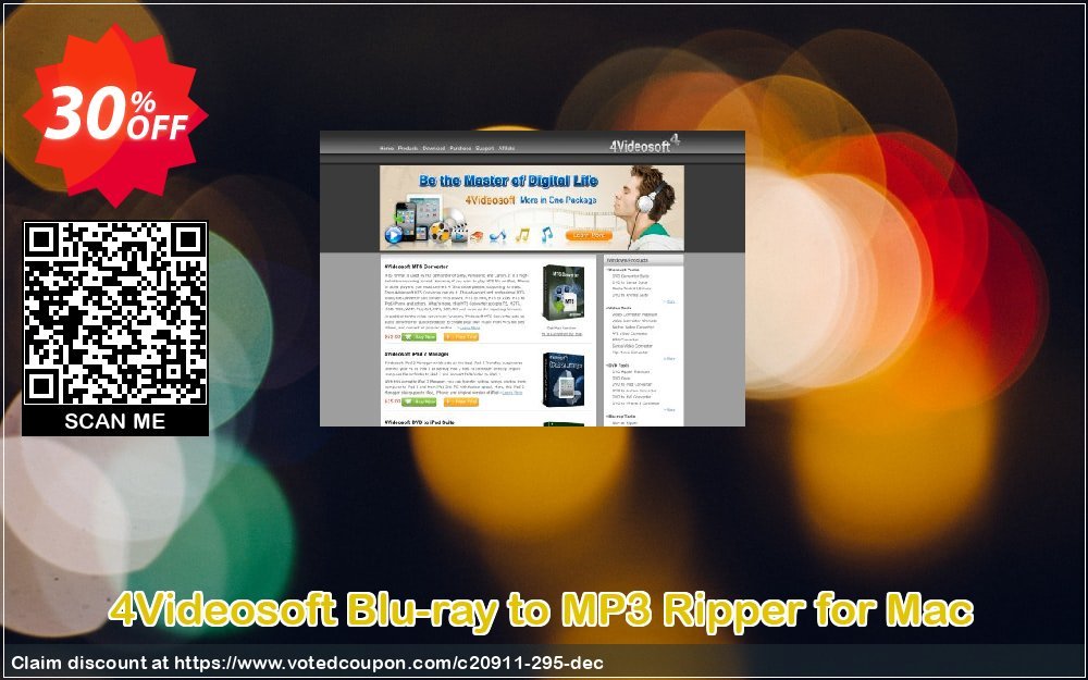 4Videosoft Blu-ray to MP3 Ripper for MAC Coupon, discount 4Videosoft coupon (20911). Promotion: 