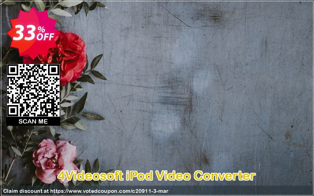 4Videosoft iPod Video Converter Coupon Code Apr 2024, 33% OFF - VotedCoupon