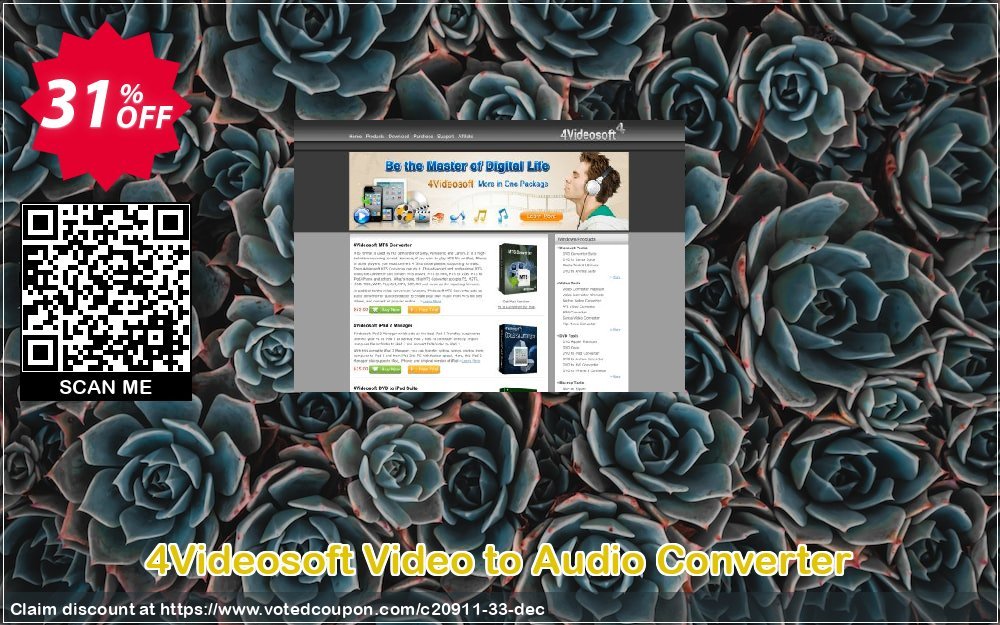 4Videosoft Video to Audio Converter Coupon, discount 4Videosoft coupon (20911). Promotion: 