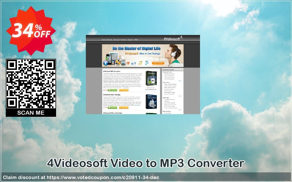 4Videosoft Video to MP3 Converter Coupon, discount 4Videosoft coupon (20911). Promotion: 