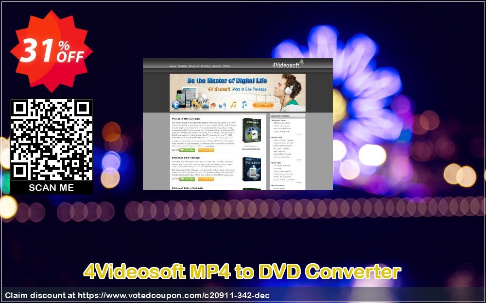 4Videosoft MP4 to DVD Converter Coupon, discount 4Videosoft coupon (20911). Promotion: 