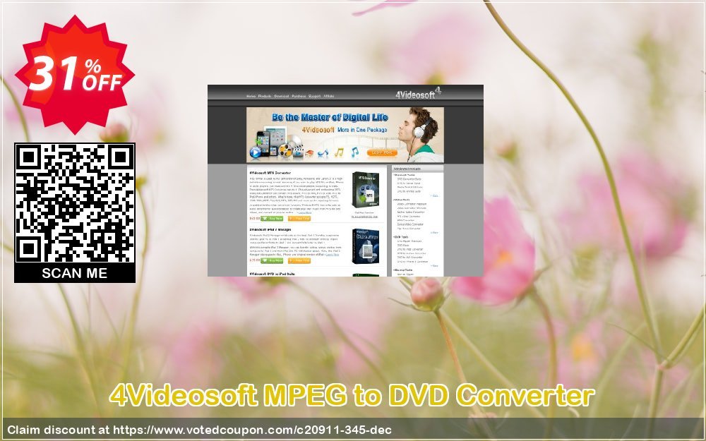 4Videosoft MPEG to DVD Converter Coupon, discount 4Videosoft coupon (20911). Promotion: 
