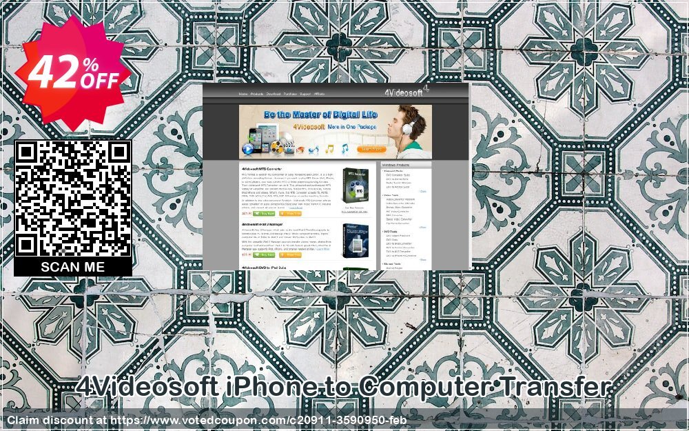 4Videosoft iPhone to Computer Transfer Coupon, discount 4Videosoft iPhone to Computer Transfer dreaded deals code 2024. Promotion: dreaded deals code of 4Videosoft iPhone to Computer Transfer 2024