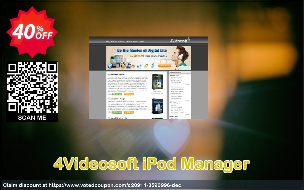 4Videosoft iPod Manager Coupon Code Apr 2024, 40% OFF - VotedCoupon