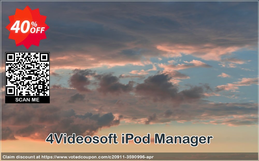 4Videosoft iPod Manager Coupon, discount 4Videosoft iPod Manager dreaded discounts code 2024. Promotion: dreaded discounts code of 4Videosoft iPod Manager 2024