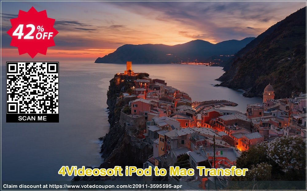 4Videosoft iPod to MAC Transfer Coupon, discount 4Videosoft iPod to Mac Transfer fearsome discounts code 2024. Promotion: fearsome discounts code of 4Videosoft iPod to Mac Transfer 2024