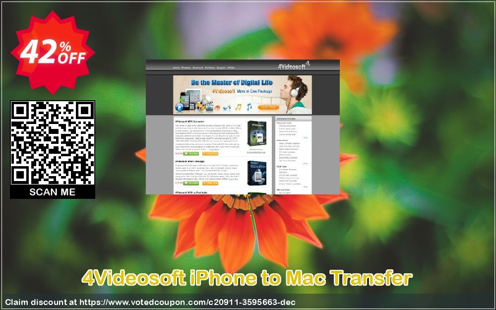 4Videosoft iPhone to MAC Transfer Coupon, discount 4Videosoft iPhone to Mac Transfer formidable discount code 2024. Promotion: formidable discount code of 4Videosoft iPhone to Mac Transfer 2024