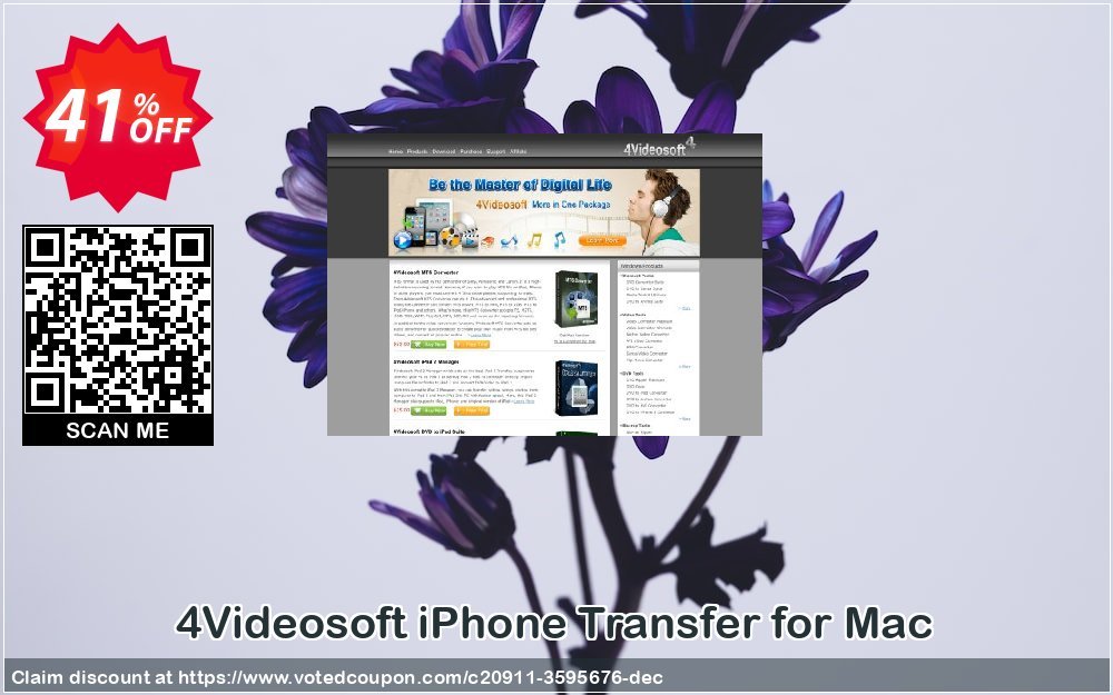 4Videosoft iPhone Transfer for MAC Coupon, discount 4Videosoft iPhone Transfer for Mac special offer code 2024. Promotion: special offer code of 4Videosoft iPhone Transfer for Mac 2024