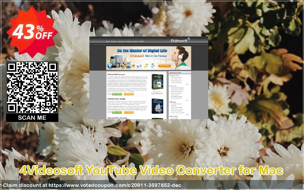 4Videosoft YouTube Video Converter for MAC Coupon, discount 4Videosoft YouTube Video Converter for Mac big promo code 2024. Promotion: big promo code of 4Videosoft YouTube Video Converter for Mac 2024