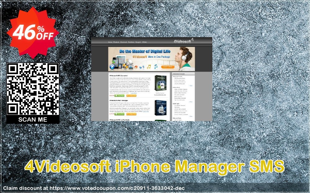 4Videosoft iPhone Manager SMS Coupon, discount 4Videosoft iPhone Manager SMS marvelous offer code 2024. Promotion: marvelous offer code of 4Videosoft iPhone Manager SMS 2024