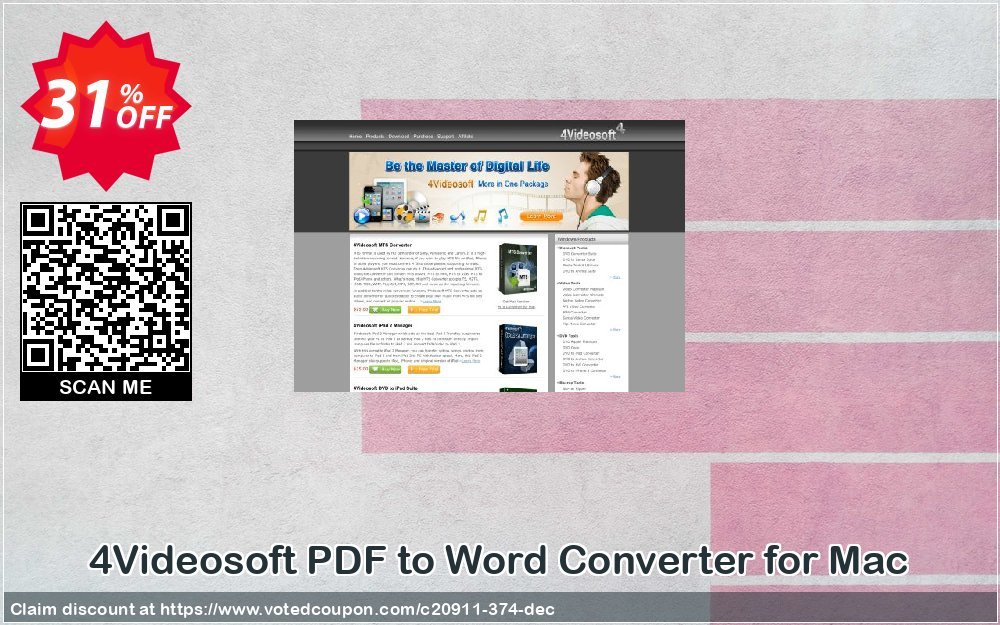 4Videosoft PDF to Word Converter for MAC Coupon Code Dec 2023, 31% OFF - VotedCoupon