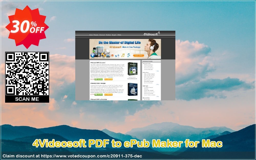 4Videosoft PDF to ePub Maker for MAC Coupon Code Dec 2023, 30% OFF - VotedCoupon