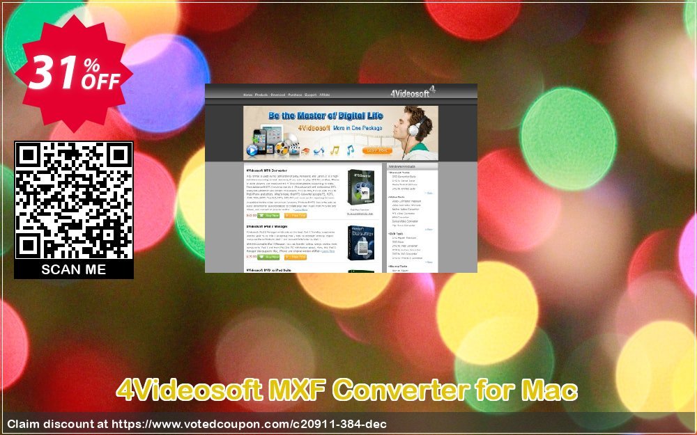 4Videosoft MXF Converter for MAC Coupon, discount 4Videosoft coupon (20911). Promotion: 