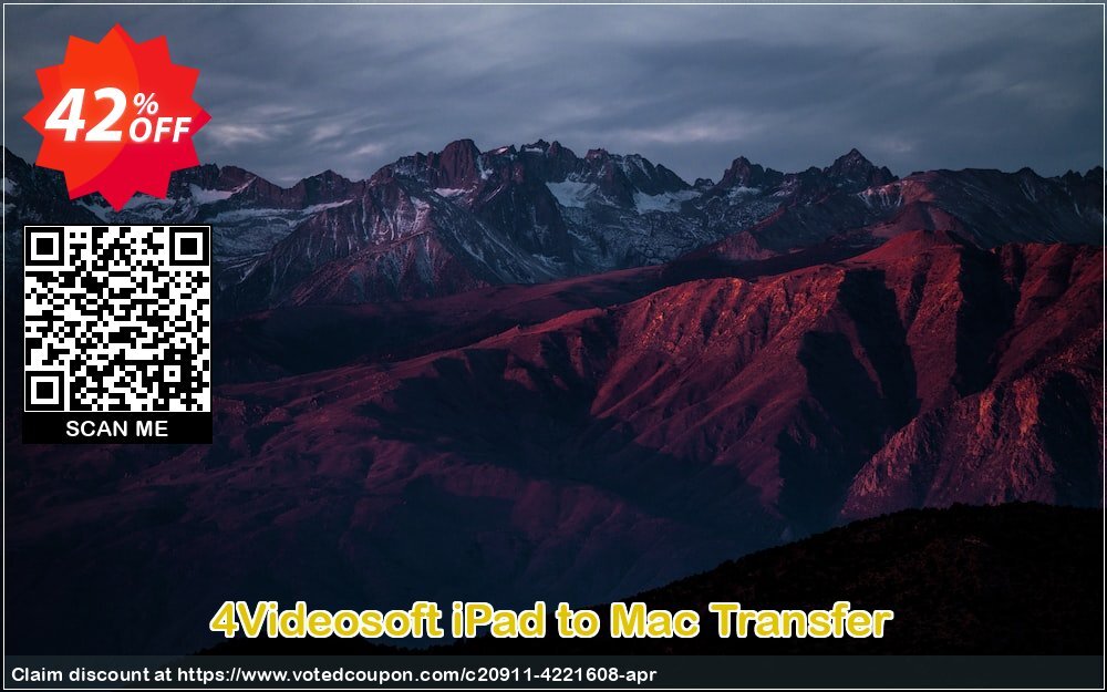 4Videosoft iPad to MAC Transfer Coupon, discount 4Videosoft iPad to Mac Transfer formidable deals code 2024. Promotion: formidable deals code of 4Videosoft iPad to Mac Transfer 2024