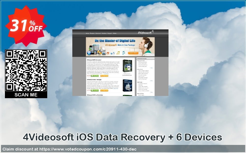4Videosoft iOS Data Recovery + 6 Devices Coupon, discount 4Videosoft coupon (20911). Promotion: 4Videosoft discount promotion codes (20911)