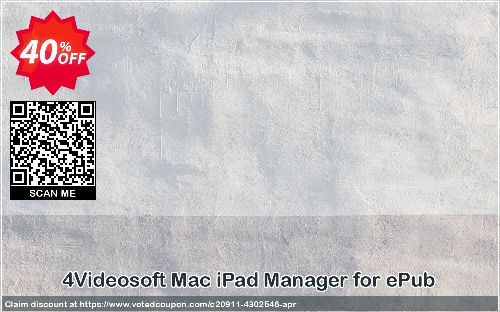 4Videosoft MAC iPad Manager for ePub Coupon, discount 4Videosoft Mac iPad Manager for ePub fearsome discounts code 2024. Promotion: fearsome discounts code of 4Videosoft Mac iPad Manager for ePub 2024