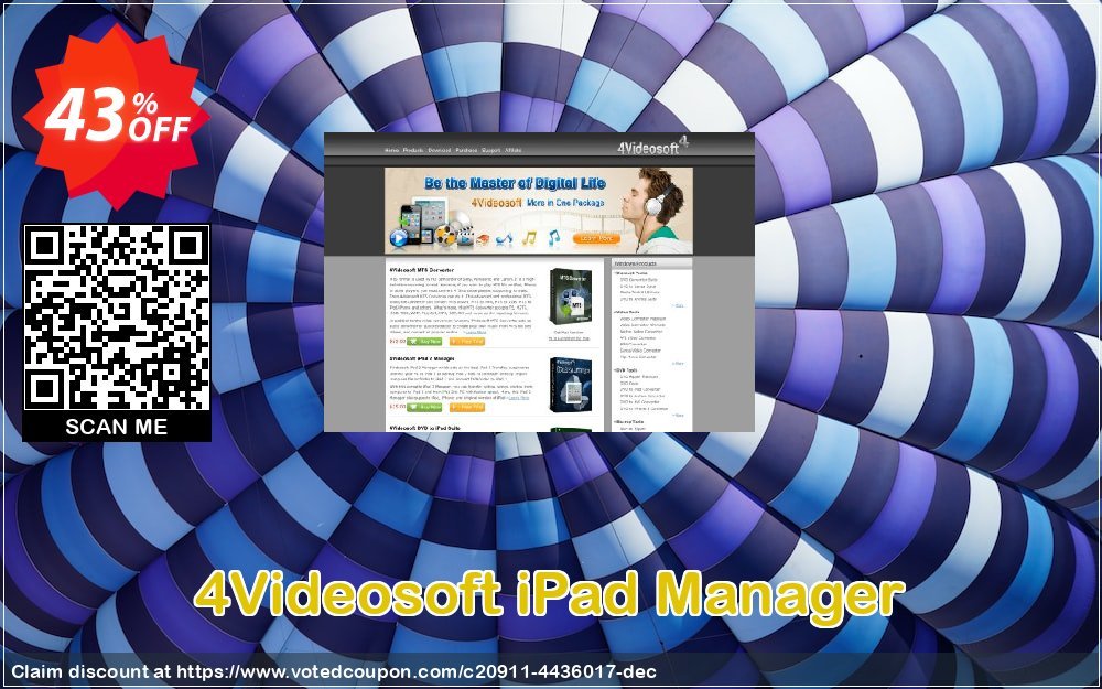 4Videosoft iPad Manager Coupon, discount 4Videosoft iPad Manager marvelous deals code 2024. Promotion: marvelous deals code of 4Videosoft iPad Manager 2024